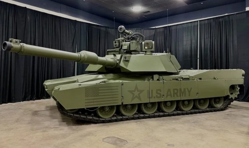 Early prototype of General Dynamics M1E3 main battle tank displayed at Detroit auto show